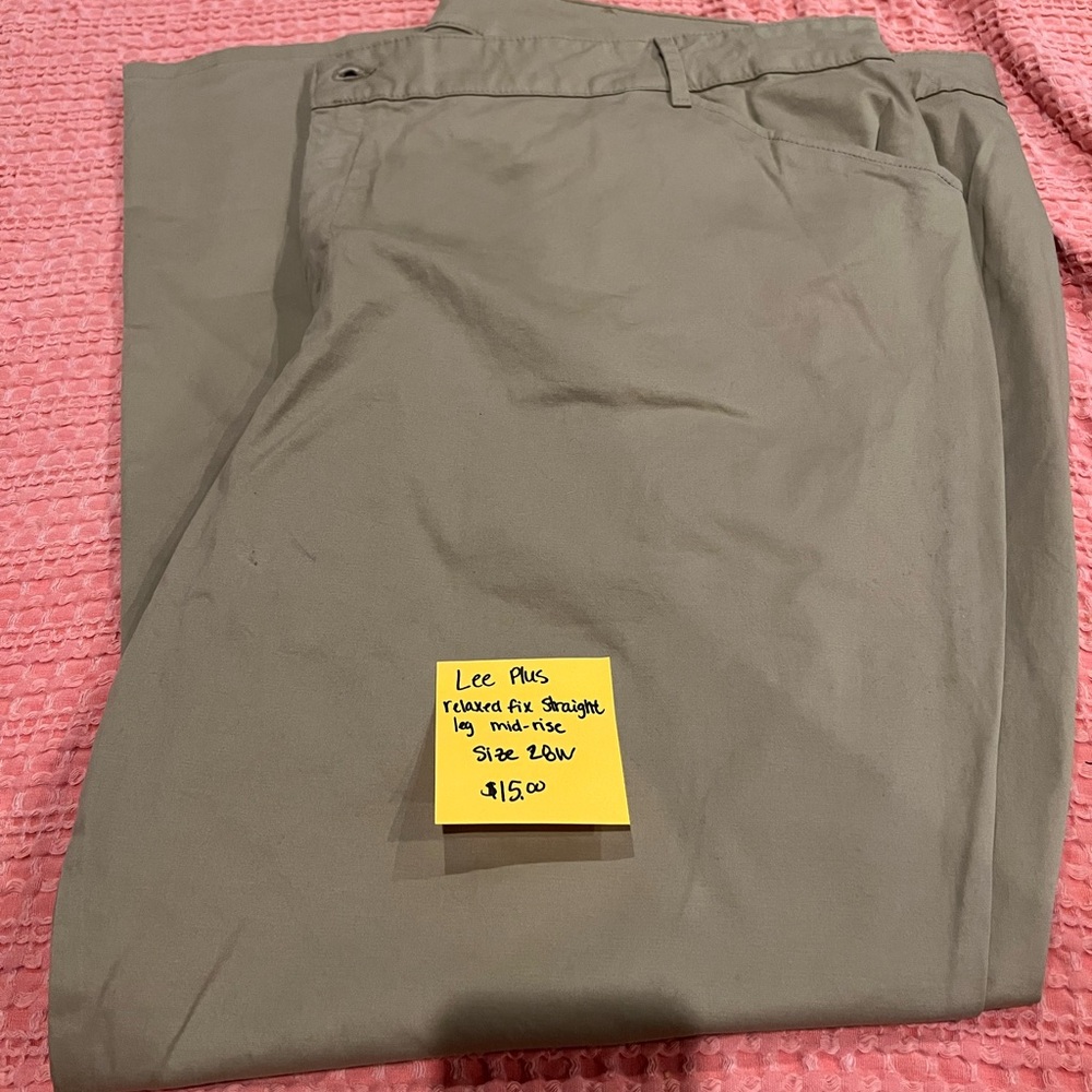 Lee Plus relaxed fit trousers mid rise trousers